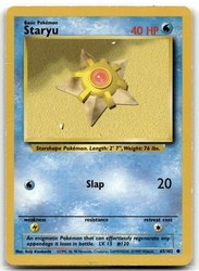 Staryu 65/102 Base Set Common Unlimited Pokémon TCG