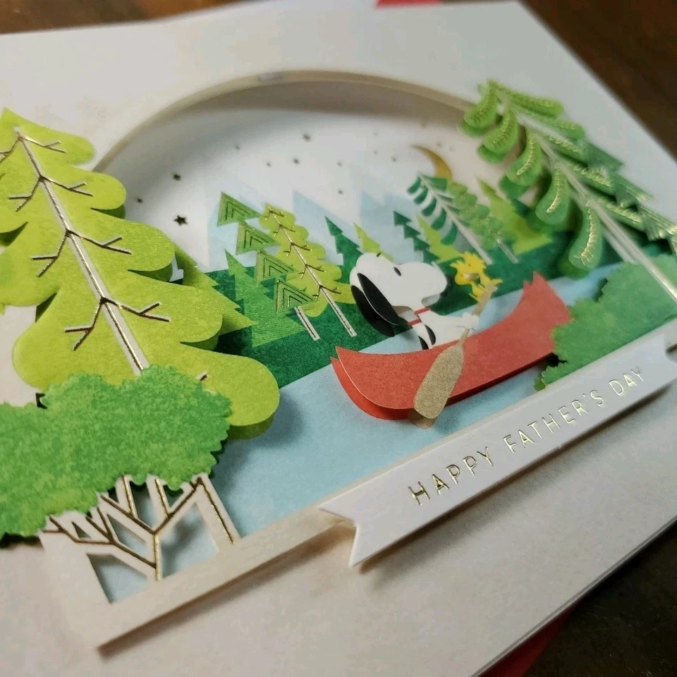 DIA DOS PAIS para QUALQUER CARTÃO DE FELICITAÇÕES DO PAI assinatura marca registrada família amigo Snoopy - Imagem 2 de 4