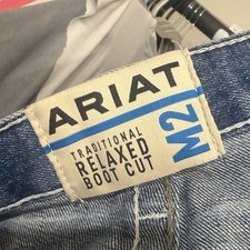 Ariat Relaxed Bootcut Jeans Blue Denim Distre...