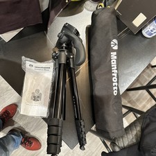 Manfrotto MKCOMPACTADV-BK Compact Advanced Aluminium Stativ mit 3 Wege Kopf