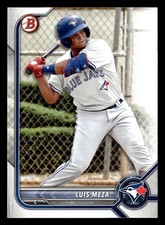 Luis Meza 2022 Bowman Draft #BD-89 Toronto Blue Jays ROOKIE RC