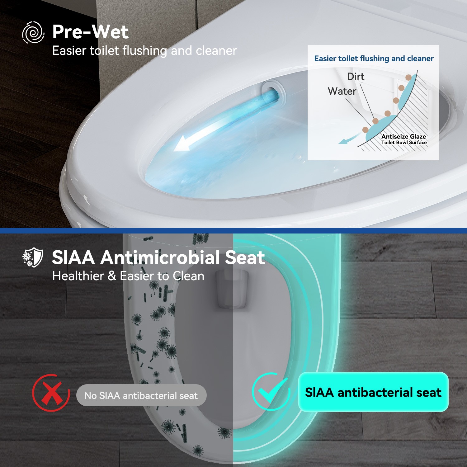 HOROW Smart Toilet Bidet Built-in Water Tank Auto Flush Warm water Dry UV