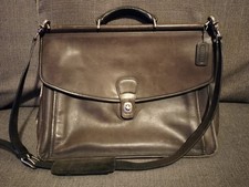 Vintage Dark Brown Full Grain Leather Coach Beekman Briefcase Style No 5266