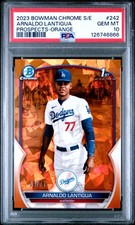 2023 Bowman Chrome Sapphire Arnaldo Lantigua 1st Orange Sapphire /75 PSA 10