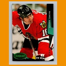 Michel Goulet #313 1993-94 Parkhurst Emerald Ice Chicago Blackhawks Hockey Card