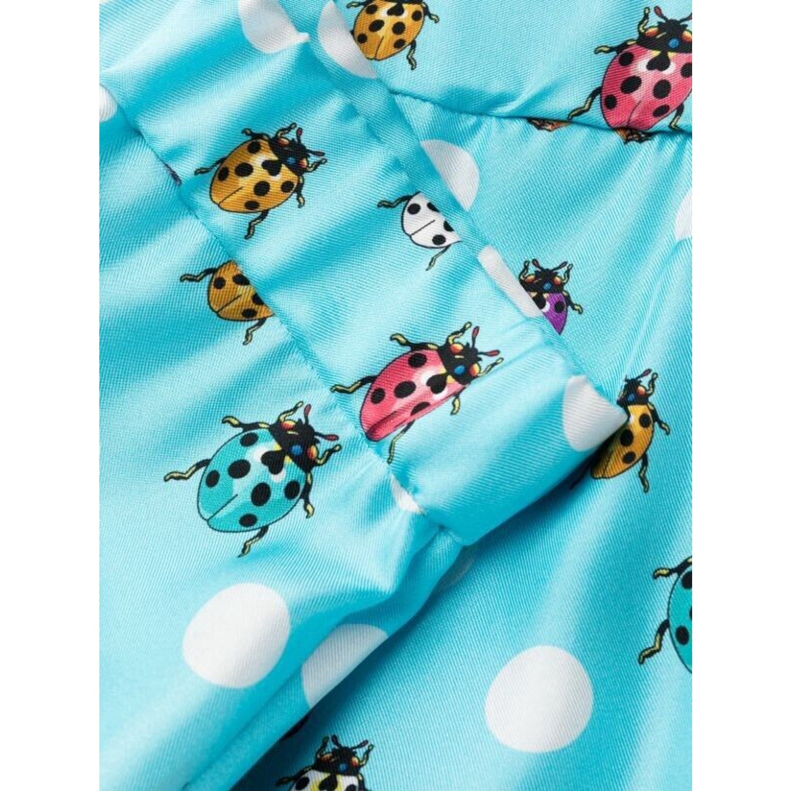 Versace Pants IT 40 US 4 Blue Butterflies Polka Dot Silk Wide-Leg NWT $1,825 image 4