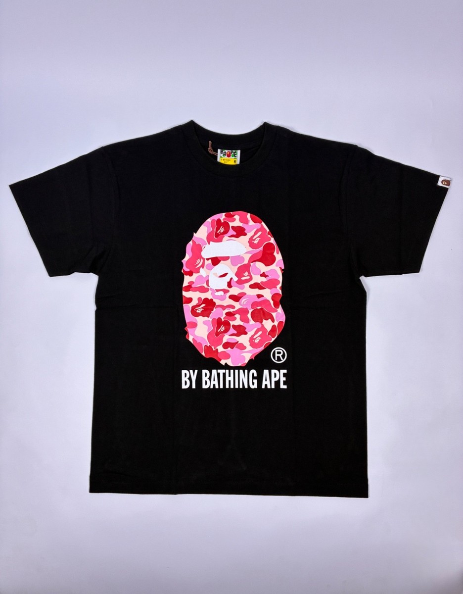 BAPE BY BATHING APE ピンクカモ ビッグロゴTシャツ ブラック BAPE Pink Camo By Bathing Ape Tee Black Size M | eBay