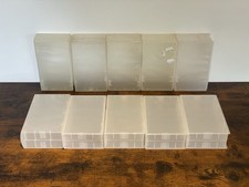 JOB LOT DOUBLE Width VHS 10 EMPTY CASES PLASTIC STORAGE BOXES CRAFT HOBBIE Prop