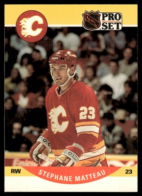 1990-91 Pro Set Stephane Matteau Rookie Calgary Flames #593