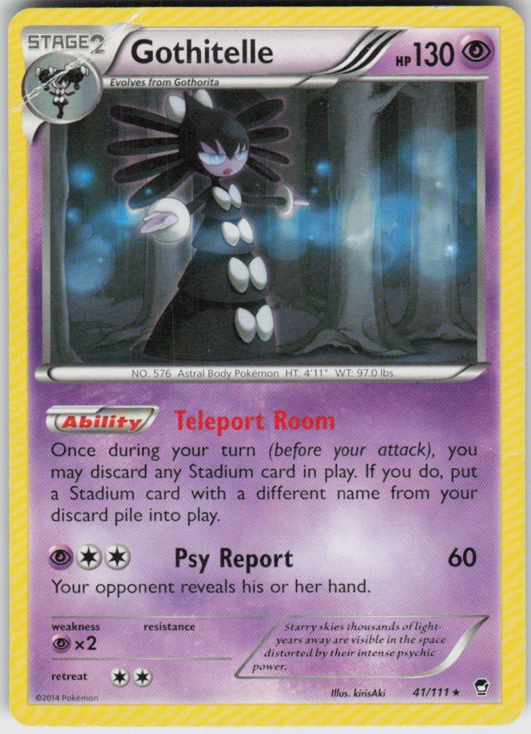 GOTHITELLE 41/111 FURIOUS FISTS POKEMON RARE MP