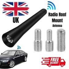 Universal Car Roof Antenna FM AM DAB Short Aerial 6.5cm Black with Screws