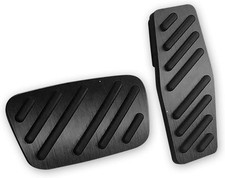 LEXLEY 2PCS Anti-Slip Aluminum Brake Gas Pedal Pads,Auto No Drilling Accelerator