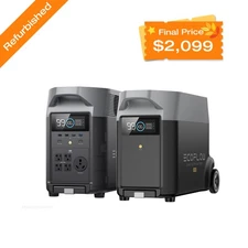 EcoFlow DELTA Pro Power Station+Extra Battery 7200Wh Certified Refurbished, LFP
