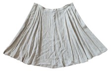 Telluride Clothing Co. Rayon Floral Print Flare Skirt Beige Blue Size 8