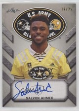 2017 Leaf Metal US Army All-American Bowl Silver 16/25 Salvon Ahmed Auto x1d