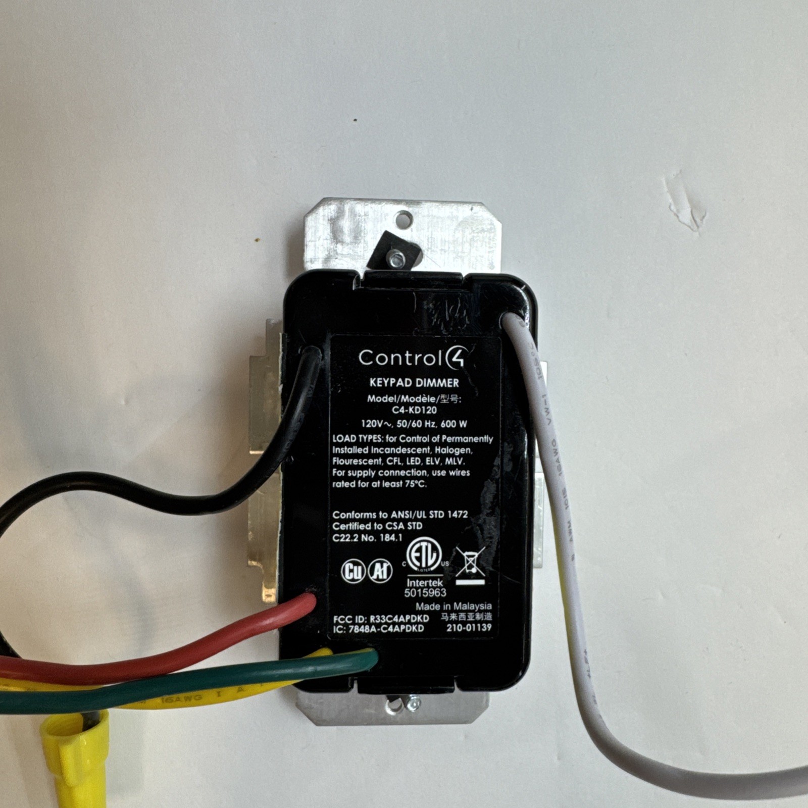 Control 4 Keypad Dimmer