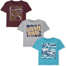 The Children's Place Boys' Sports Short Sleeve Graphic T-Shirts, Multipacks
