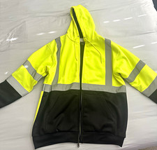 Utility Pro Hi-Vis Reflective Hooded EMS EMT Jacket XL Yellow/Black Polyester