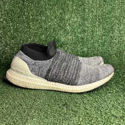 Adidas UltraBoost Laceless Oreo Primeknit Running Sneakers Grey Mens Size 10.5