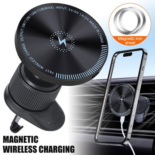 MagSafe Car Phone Holder Magnetic 15W Wireless Car Charger for iPhone 15 14 13 - Picture 1 of 24