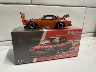 1 64 Nissan Skyline GT-R (KPGC10) Hakosuka V8 Drift Car Orange By