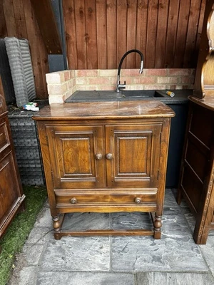 Ercol Credence Cupboard Traditional Dark Wood Very Good Condition Collection - Image 1 of 2