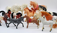 Vintage Plastic Toy Horse Lot of 13 Greenbriar Mattel Safari More Pony Variety