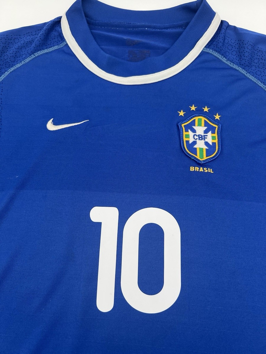 Brazil 2002/2003 Away Rivaldo #10 Authentic Nike Soccer Jersey S