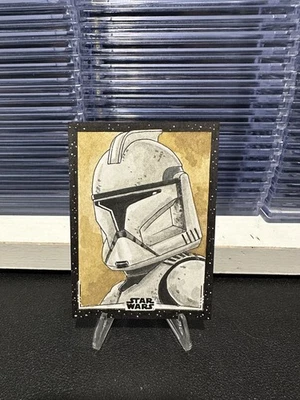 Topps Star Wars Sketch 1/1 Stormtrooper Shaow Siong - Image 1 of 2