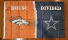 Denver Broncos Dallas Cowboys House Divided Rivalry Flag 3x5 Banner Gift
