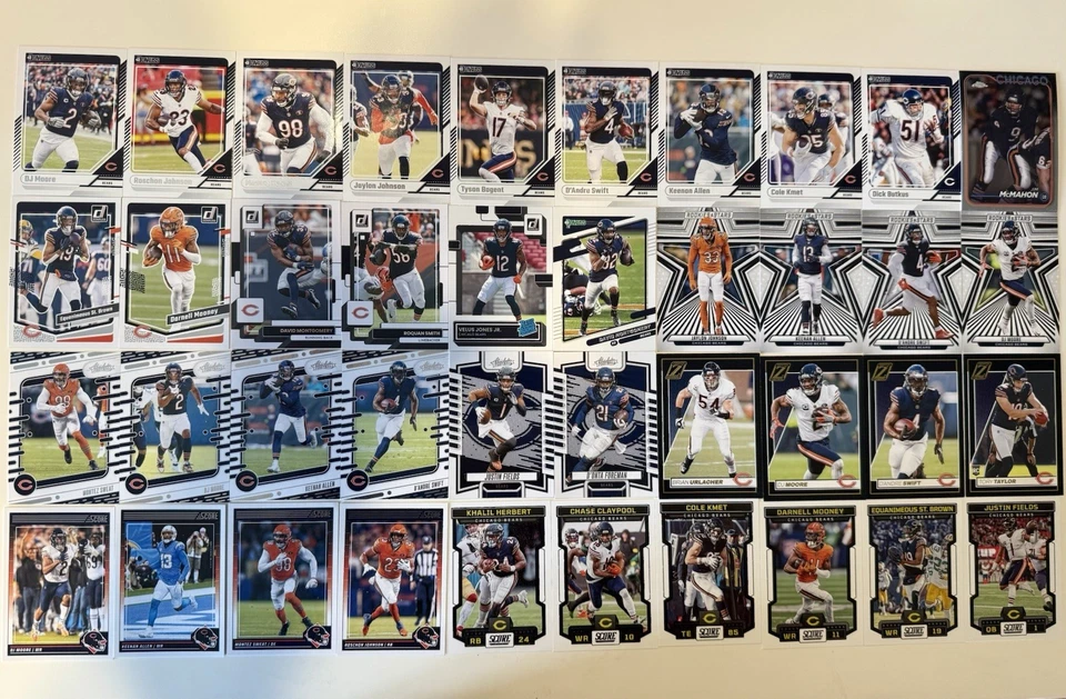 Chicago Bears 80 Card Lot, No Duplicates, RCs, Inserts/Parallels 2020-25 - Image 2 of 2