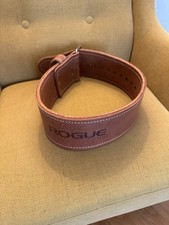 Rogue Ohio Brown Leather Weight Lifting Belt 4" size Medium