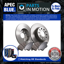 2x Solid Brake Discs and Pads fits VW TOURAN 1T 1.9D Rear 03 to 10 272mm Set New