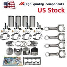 V2003 Overhaul Kit+4pcs Connecting Rod For Kubota Engine Bobcat T190 Kx121 L4240