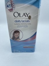 Olay Daily Facials Hydrating Cleansing Cloths 120 discontinued normal to dry New