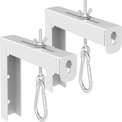 Universal Projector Screen L-Bracket Wall Hanging Mount 6 inch White 
