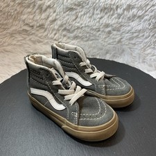 VANS Sk8-Hi Zip Size 7 Toddler Gum Grey/True White New w/out Box