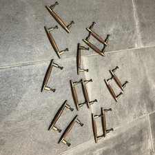 Vintage Door / Cupboard Handle 1960s Bullet Shape Style Brown/Chrome 