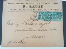 FRANCE enveloppe oblitération avant 1900 cachet  recto verso  Cover  PE939