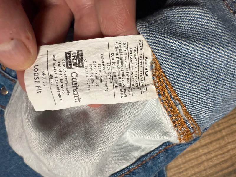 Carhartt baggy double knee jeans men’s size W34” L32” loose fit image 10