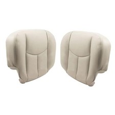 Front Driver and Passenger Side Bottom Replacement Seat Covers Light Tan 522