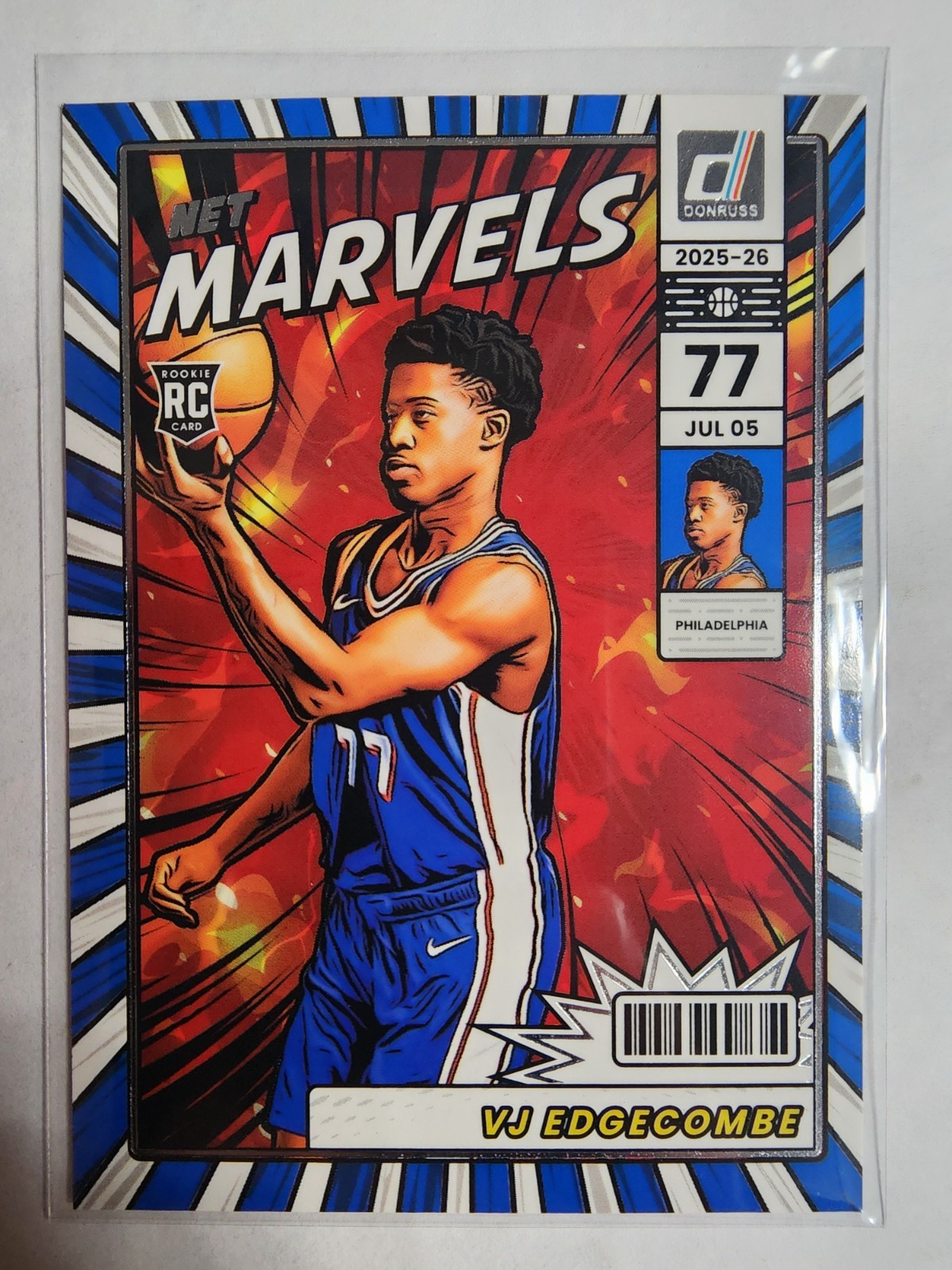 2025-26 Panini Donruss - Net Marvels VJ Edgecombe #10 (RC)