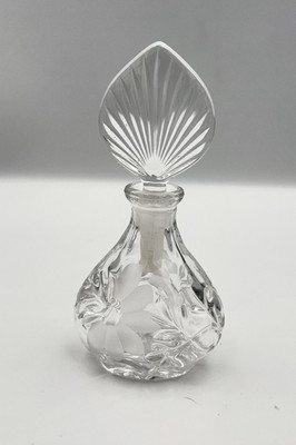   Vtg Princess House Heritage 24% Lead Crystal Perfume Bottle Art Deco Style