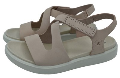 ECCO Womens Size EU 40 Flowt Crosstrap Rose Dust Leather Open Toe Sandals Shoes