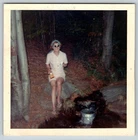 Vintage Photo Woman Wearing Sunglasses Camping Bottle Of Booze 1960's DT43