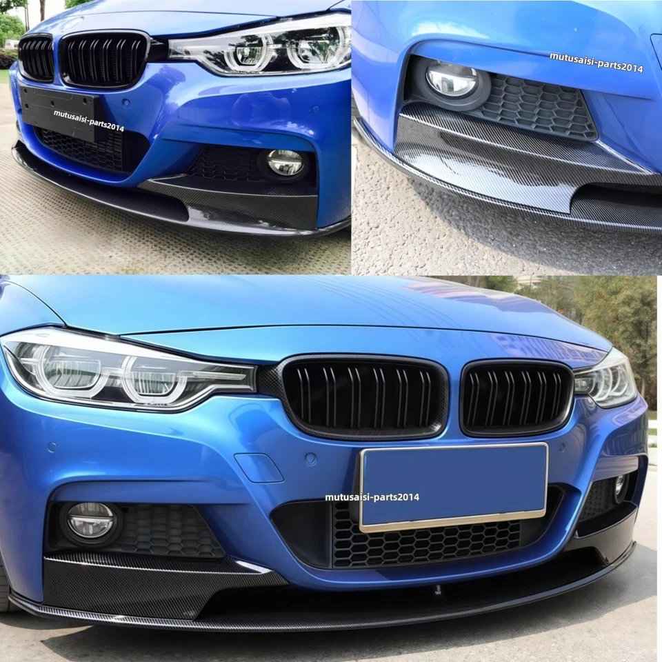 FITS 2012-18 BMW F30 F31 325I 328I M SPORT FRONT LIP SPLITTER CARBON FIBER STYLE - Image 4 of 4