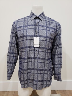 Robert Graham Men's Dormer Long Sleeve Shirt-Multi Size L