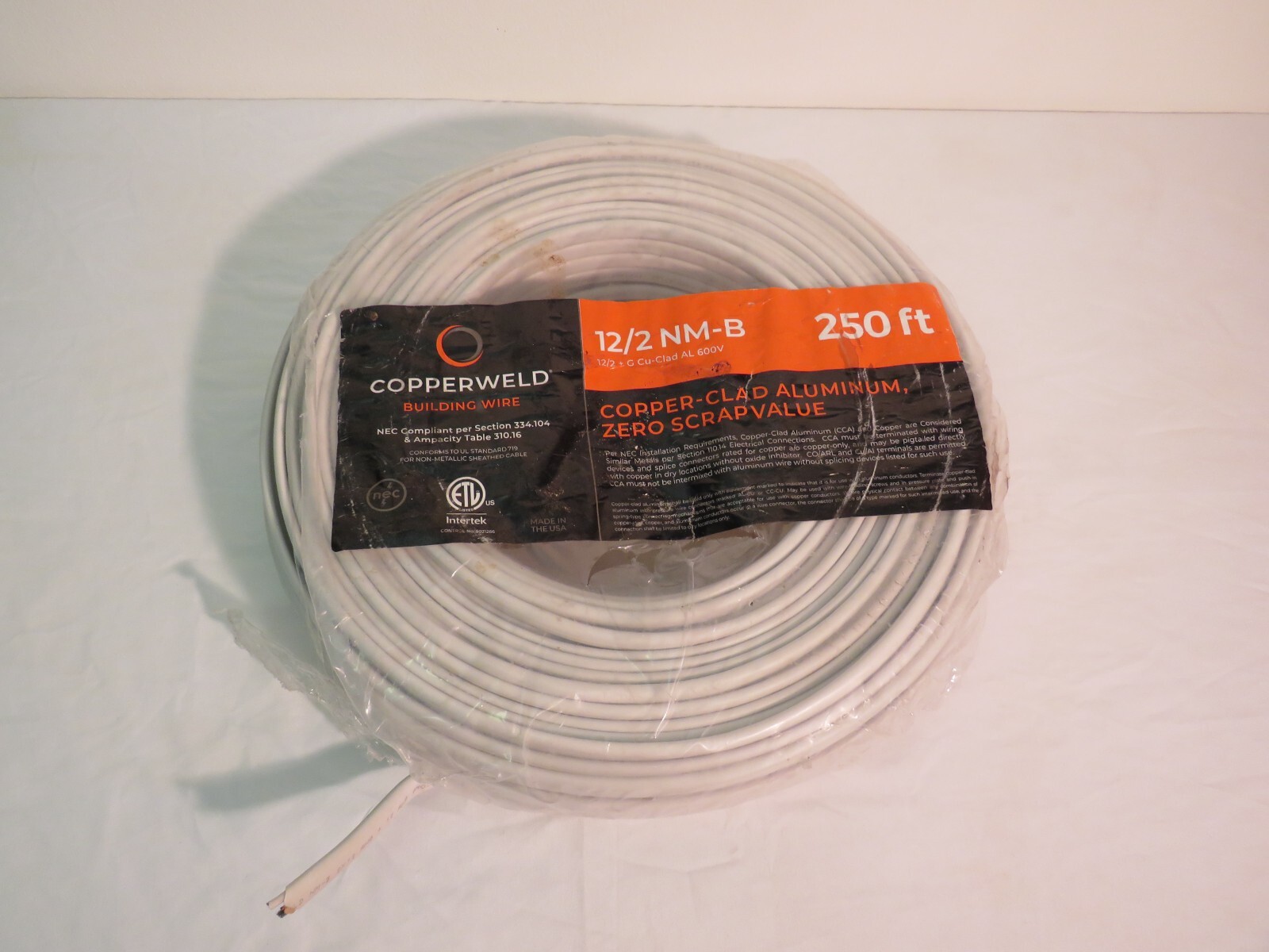 Copperweld 12/2 electrical wire 250 Ft eBay