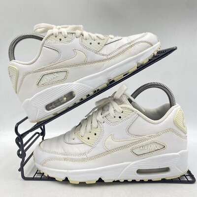 NIKE AIR MAX 90 WHITE TRAINERS SIZE UK LEATHER GYM