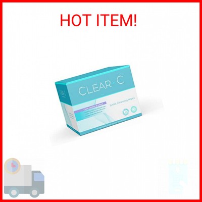Clear C Eyelid Wipes Pre-Moistened for Dry Eyes   Rinse Free Eye Lid Cleaning Wi